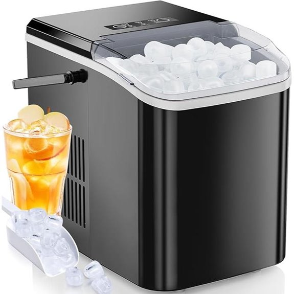 OLIXIS Portable Countertop Ice Maker with Handle 26lbs/Day