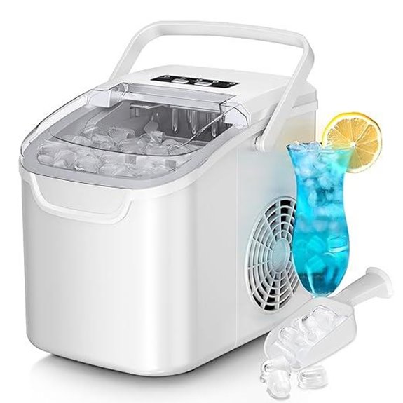 Countertop Ice Maker 26lb/Day Portable White
